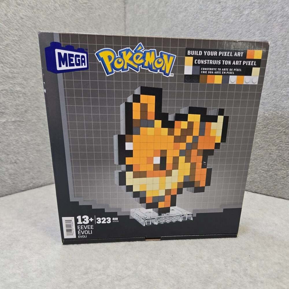Mega Pokemon Eevee‎ Pixel Art Building Set 323 Pieces HTH78